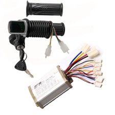 Regolatore Spazzolato Motore 36V 800W + Manopole Acceleratore con Chiave per Go Cart Drift Trike