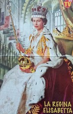 Poster Manifesto Locandina Photo Italian REGINA ELISABETTA QUEEN ELISABETH .