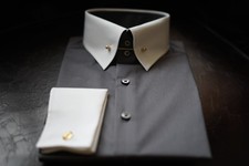 Camicia elegante uomo grigia