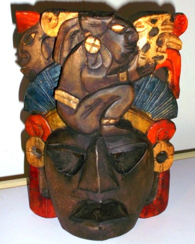 Maschera maya incas azteca - maschera, in