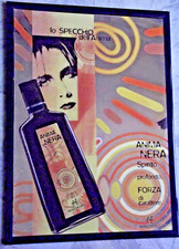 Vintage specchio pubblicità liquore anima nera liquirizia Marzadro Nogaredo74x53