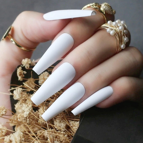 Skinny long coffin bianco - long, *bianco