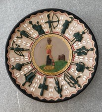 RARO PIATTO TERRACOTTA DIPINTO