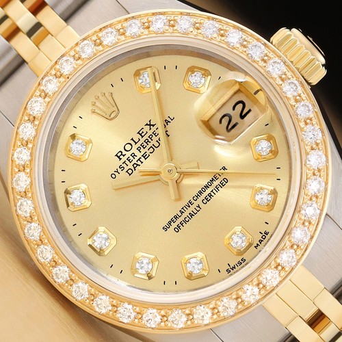 Rolex donna datejust - donna, champagne