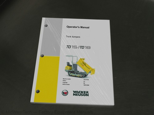 Wacker neuson td15 td18 - wacker,