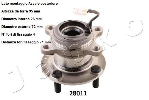 Kit mozzo ruota post - ruota,