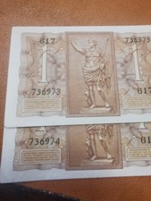 lotto 2 BANCONOTE lire una