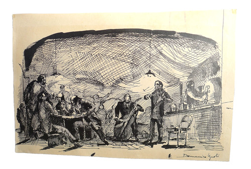 Disegno china domenico gnoli - a,