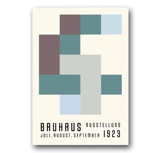 Poster bauhaus arte tela - arte,