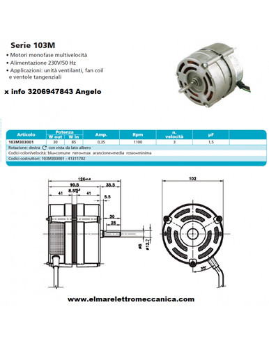 Emi 103m303001 motore - 103m303001,