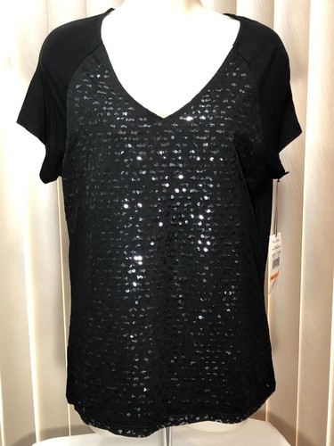 Top paillettes nue - top, s