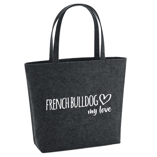 Shopper feltro bulldog - shopper, in