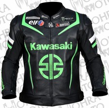 Giacca Moto Kawasaki Monster Energy Pelle di Vacchetta - Giacca Moto
