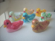 hand painted plaster ducks of