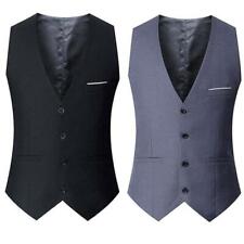 Giacca Uomo Donna Gilet Canottiera Slim Corto Waistcoat Ufficio V-Neck Blusa