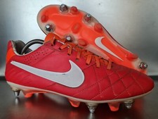 Scarpe da calcio Nike Tiempo Legend IV SG-Pro taglia 44 * UK 9 rosse pelle K suola mista
