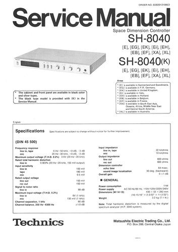Technics 8040 space - sh-8040,