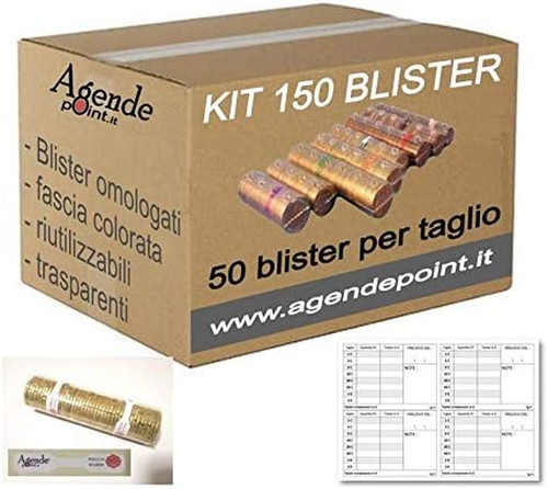 Kit150 blister per monete - -,