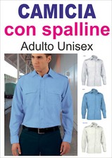 CAMICIA SPALLINE divisa vigilanza militare marina aviazione guardia manica lunga