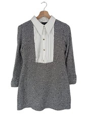 ZARA Abito a maniche lunghe Donna Abito Taglia IT 38 grigio chiaro stile casual