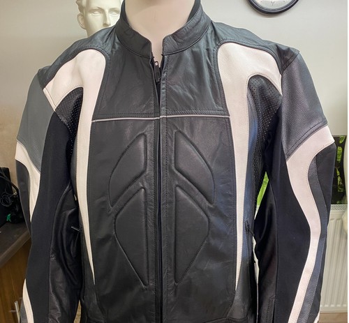 Giacca pelle biker nuova - , nera