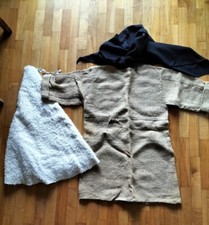 Fatto a mano JUTA IUTA Costume PASTORE PASTORELLA vtg x Carnevale Presepe Teatro