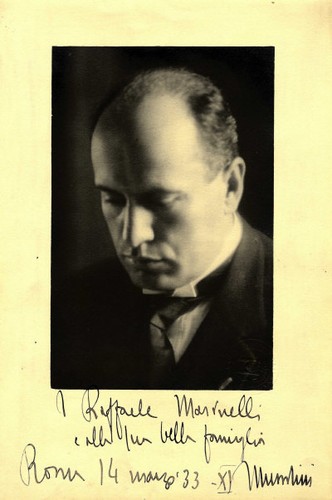 Benito mussolini signed - mussolini,
