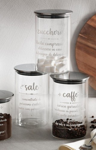 Tris barattoli cucina brandani - barattoli,