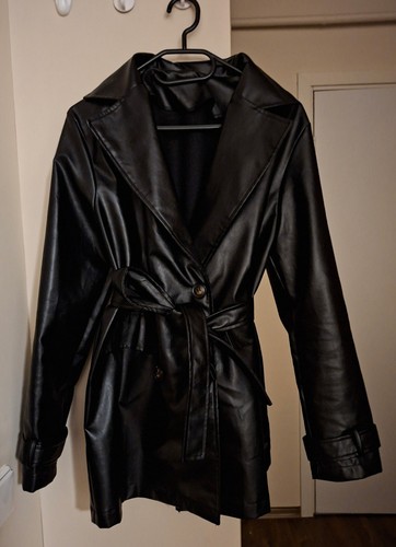 Giacca pelle con cintura - con,