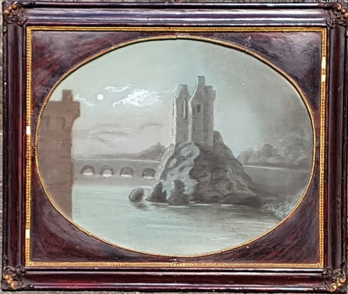Paesaggio con rovine epoca - paesaggio,