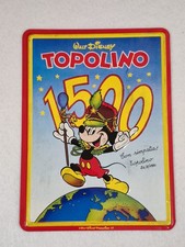 1984 DISNEY TOPOLINO 1500 VINTAGE TARGA CELEBRATIVA LAMIERINO METALLO GADGET  ?