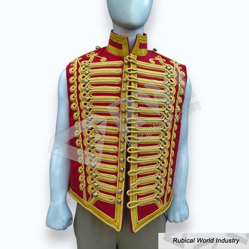 Gilet militare ussaro rosso - gilet,