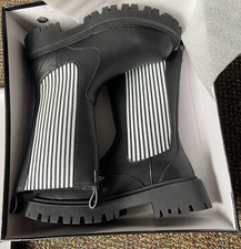 Striped Chelsea Ankle Boots