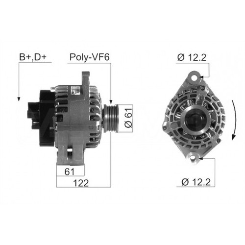 Alternatore per alfa romeo 159 - romeo,