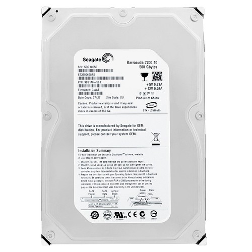Disco rigido seagate 500gb - disco,