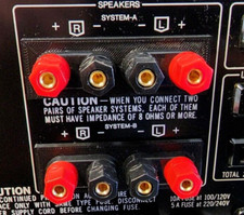 Terminale altoparlante amplificatore compatibile Sansui AU-717 conversione spina banana