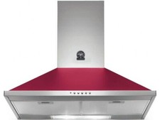 Cappa a Camino Aspiran/Filtran. LA GERMANIA BERTAZZONI 80cm Antracite/Rosso/Inox