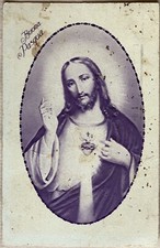 Cartolina Illustrata Buona Pasqua Sacro Cuore viaggiata 1933