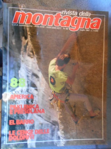 Rivista della montagna num 88 - della,