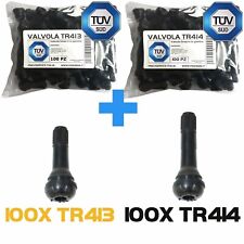 Valvole Tubeless cerchi in ferro e lega TR413 (100 pezzi) +  TR414 (100 pezzi)