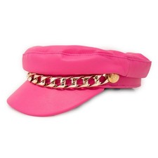 Cappello fuxia ecopelle