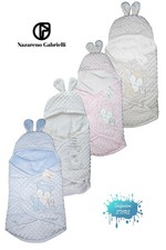 Copertina per la nanna neonati orsetto in ciniglia ricamata NAZARENO GABRIELLI