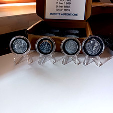 ITALIA LOTTO MONETE IN LIRE.1 LIRA 1948.2 LIRE.1969.5 LIRE 1988.10 LIRE 1969