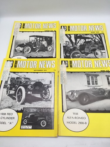 Lot four antique motor news - of,