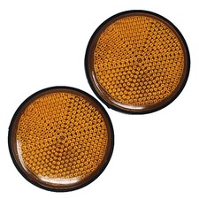2x Gemma catarifrangente riflettente rotonda laterale 55mm M6 scooter moto GC02