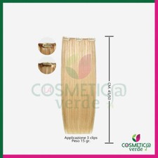 EXTENSION CLIP CAPELLI VERI 45/50 CM 100% NATURALI EASY CLIP HUMAN REMYS HAIR
