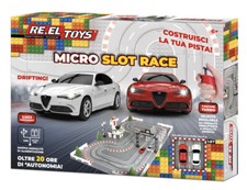 Re.El Toys 0910 Pista Micro Slot Race 1:87 - Pista Con Mattoncini da Costruire