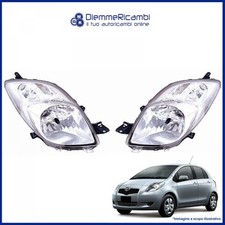 Coppia fari proiettori anteriori sx + dx per Toyota Yaris dal 2006 2008