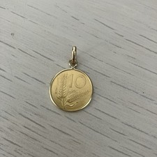 Ciondolo 10 Lire Italia Oro