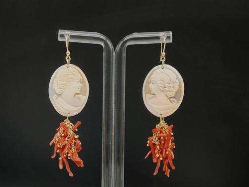 Orecchini donna corallo - , rosso
